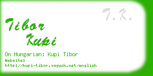 tibor kupi business card